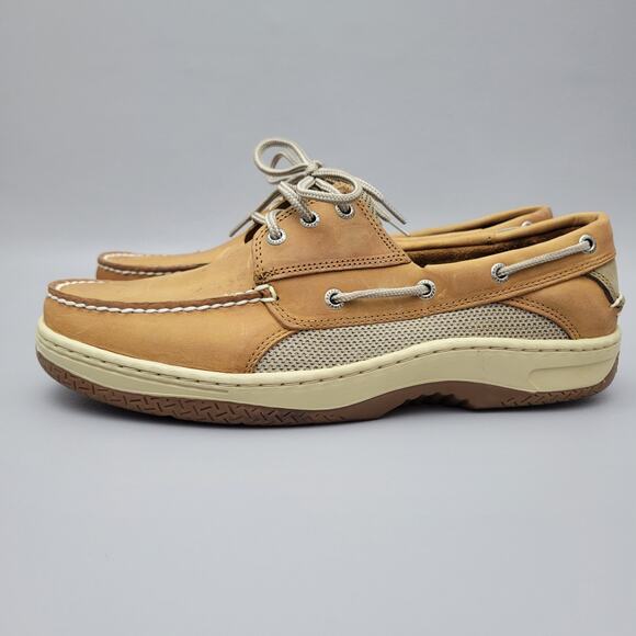 Sperry Top-Sider Billfish 3-Eye Dark Tan Boat Shoe Men's size 12 M - Picture 4 of 14